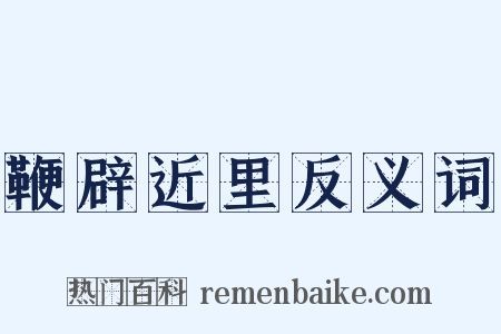 鞭辟近里反义词是什么意思的图片
